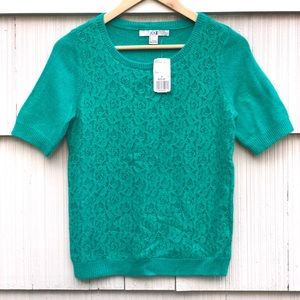 Forever 21 Emerald Green Short Sleeve sweater